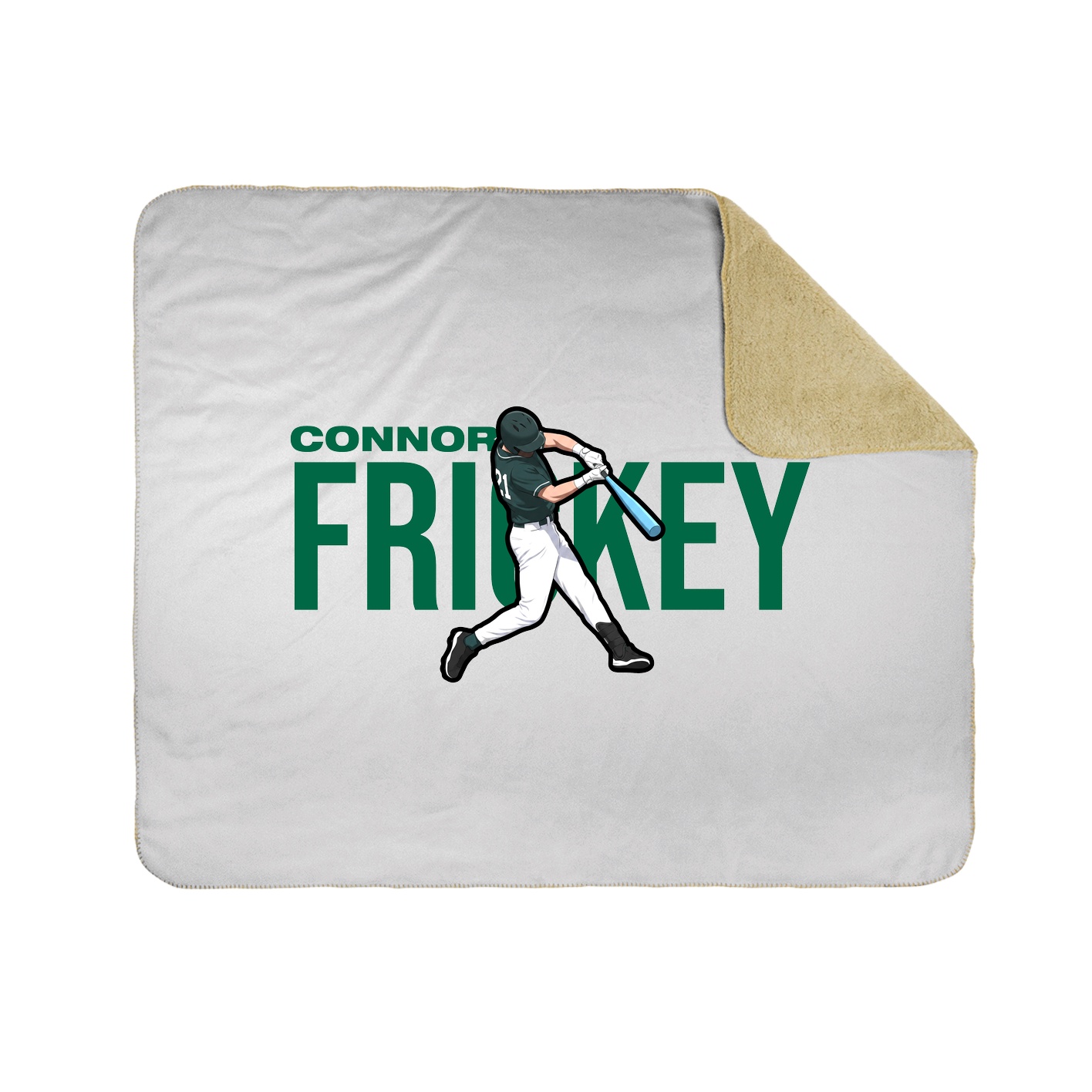 Throw Blanket — Player Name in White