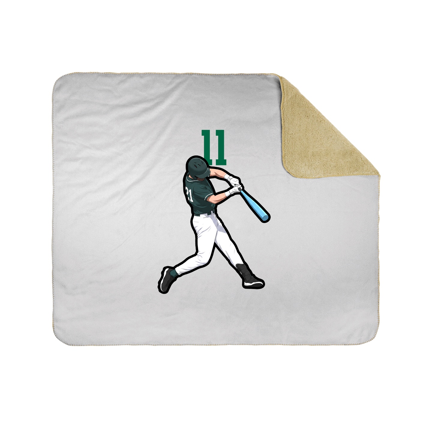 Throw Blanket — Number Top in White