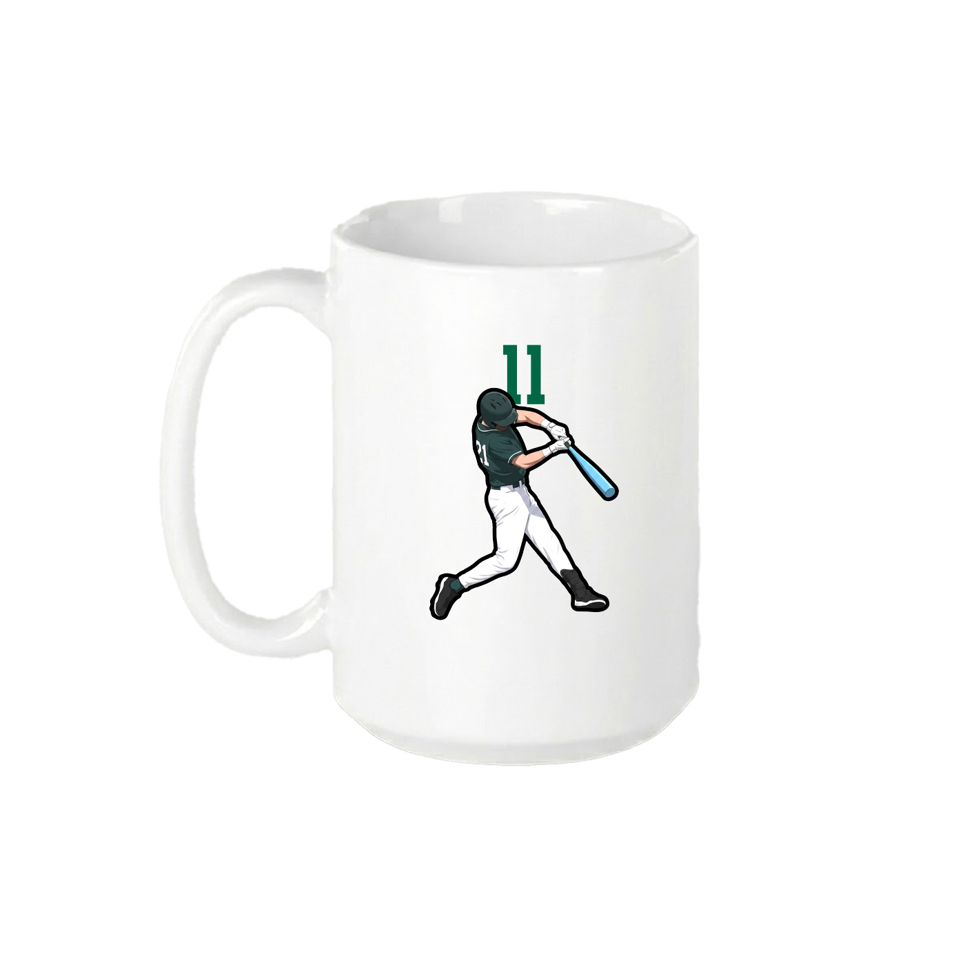 15oz Coffee Mug — Number Top in White
