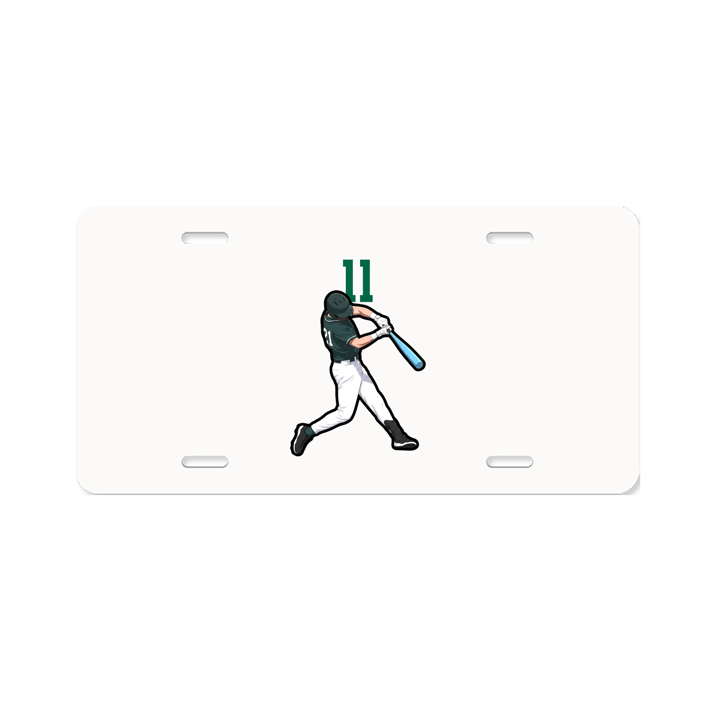 License Plate — Number Top in Classic