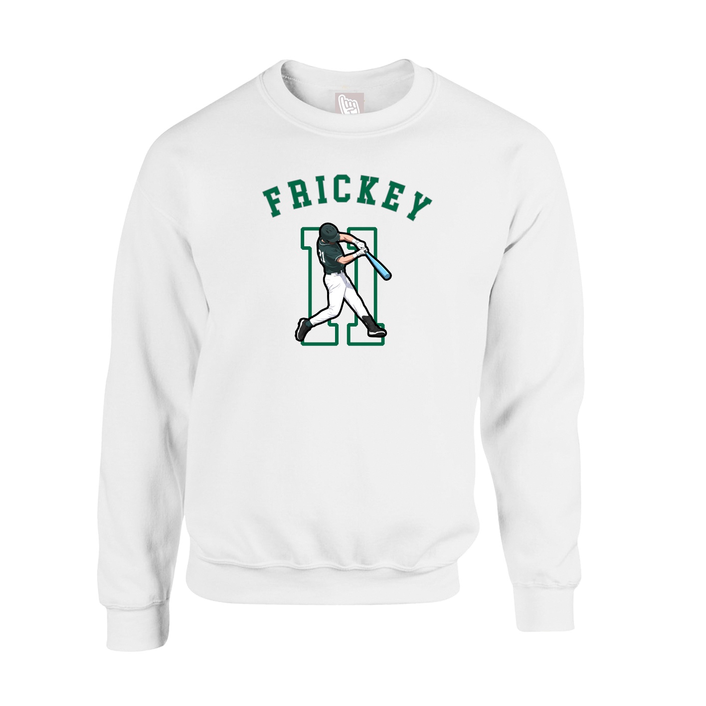 Fleece Crew — Shirsey Arch in White