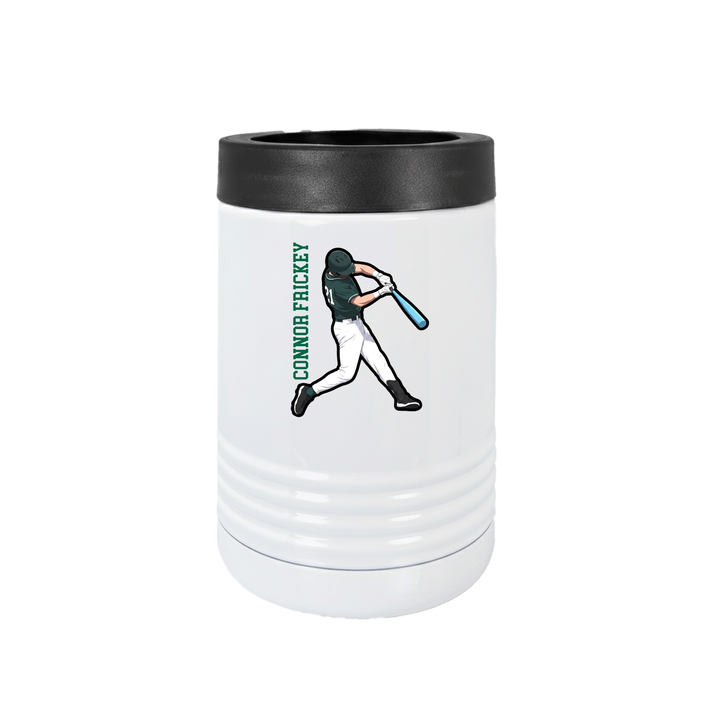 Beverage Holder — Name Vertical in White