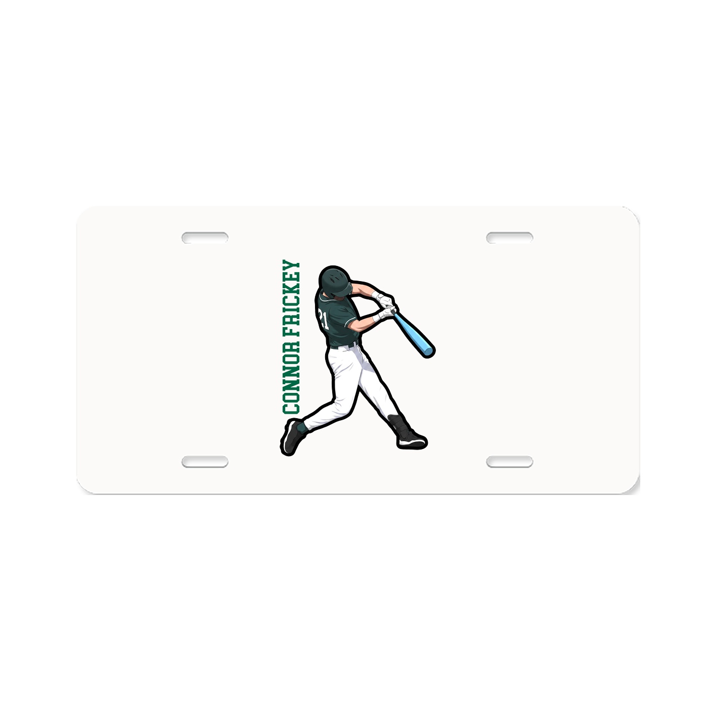 License Plate — Name Vertical in Classic