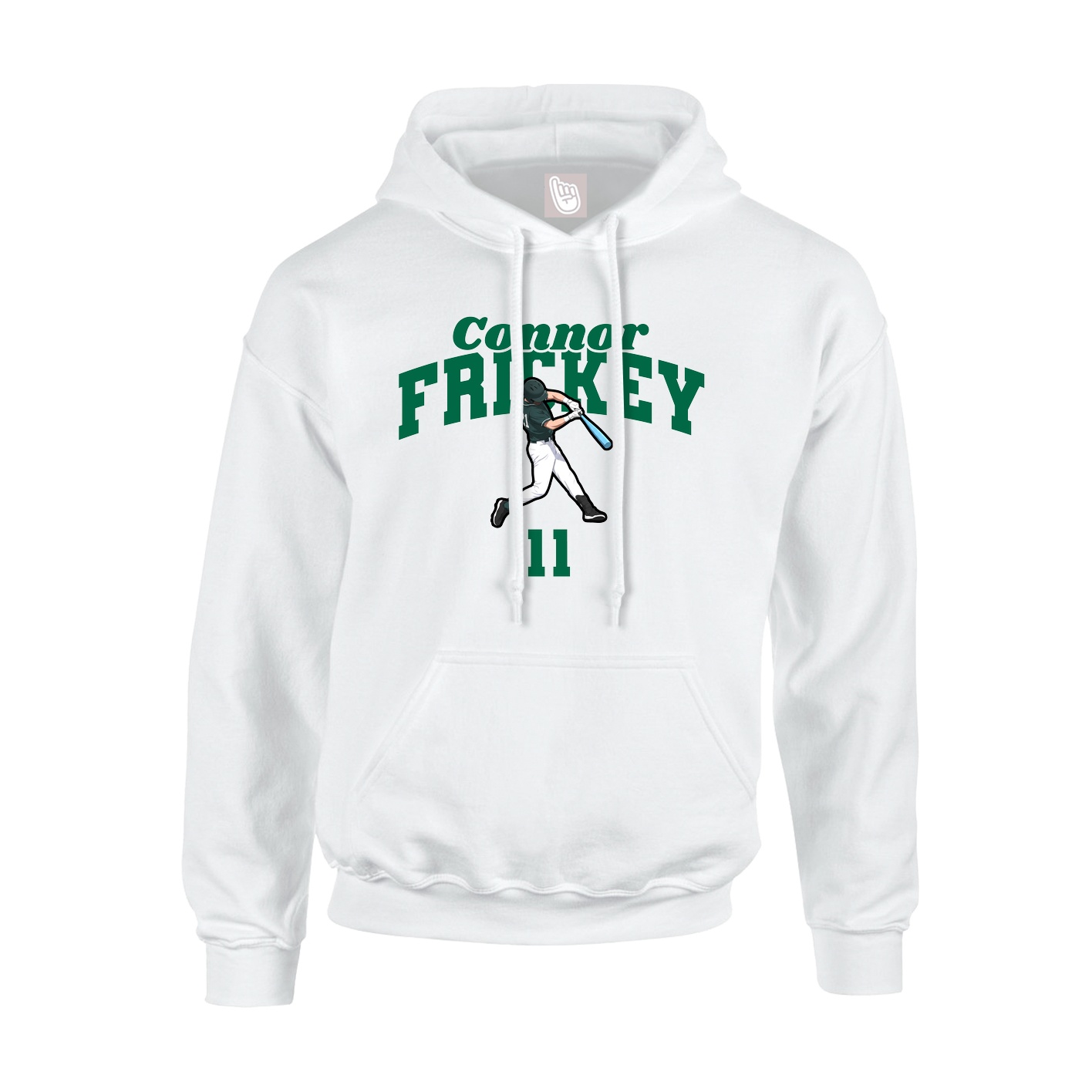 Youth Hoodie — Signature Arch in White