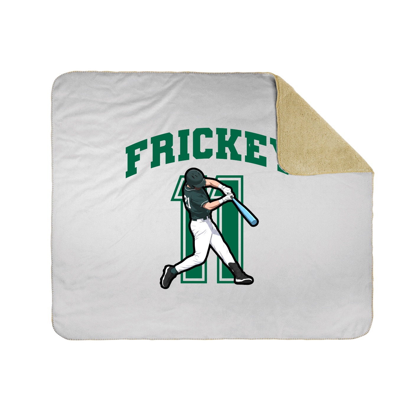 Throw Blanket — Number in White