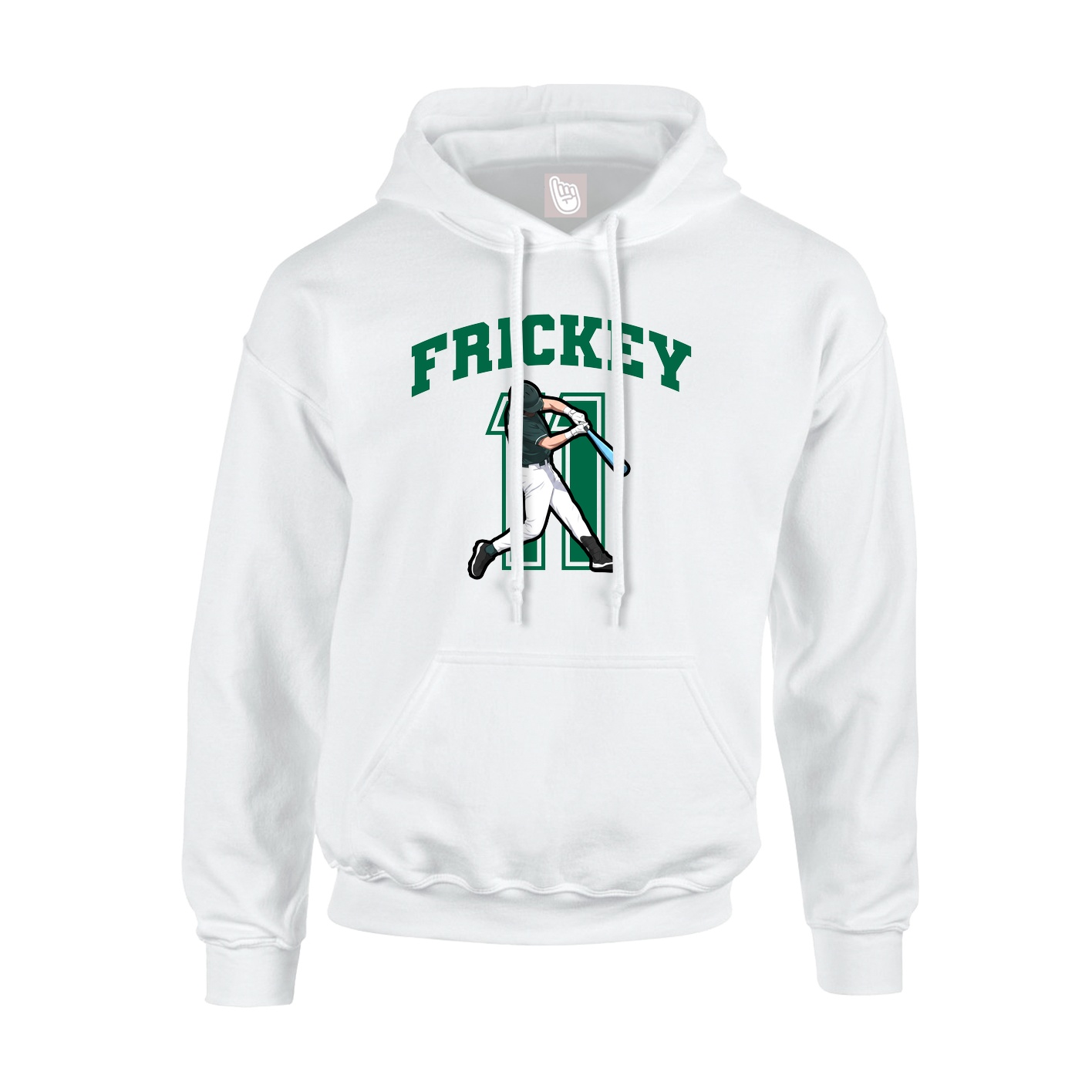 Hoodie — Number in White