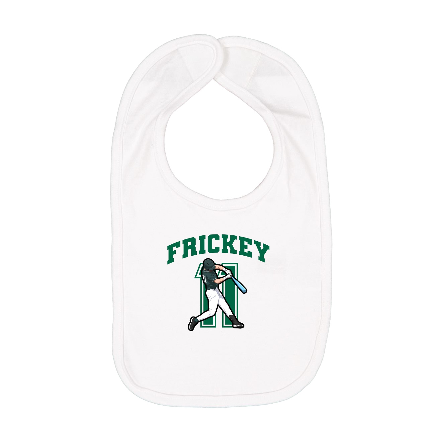 Infant Bib — Number in White