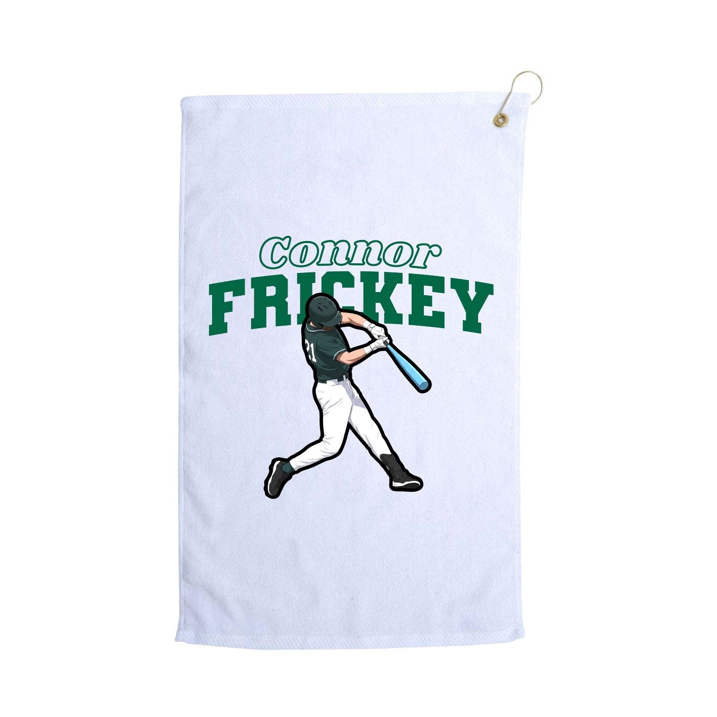 Golf Towel — Name Arch in White