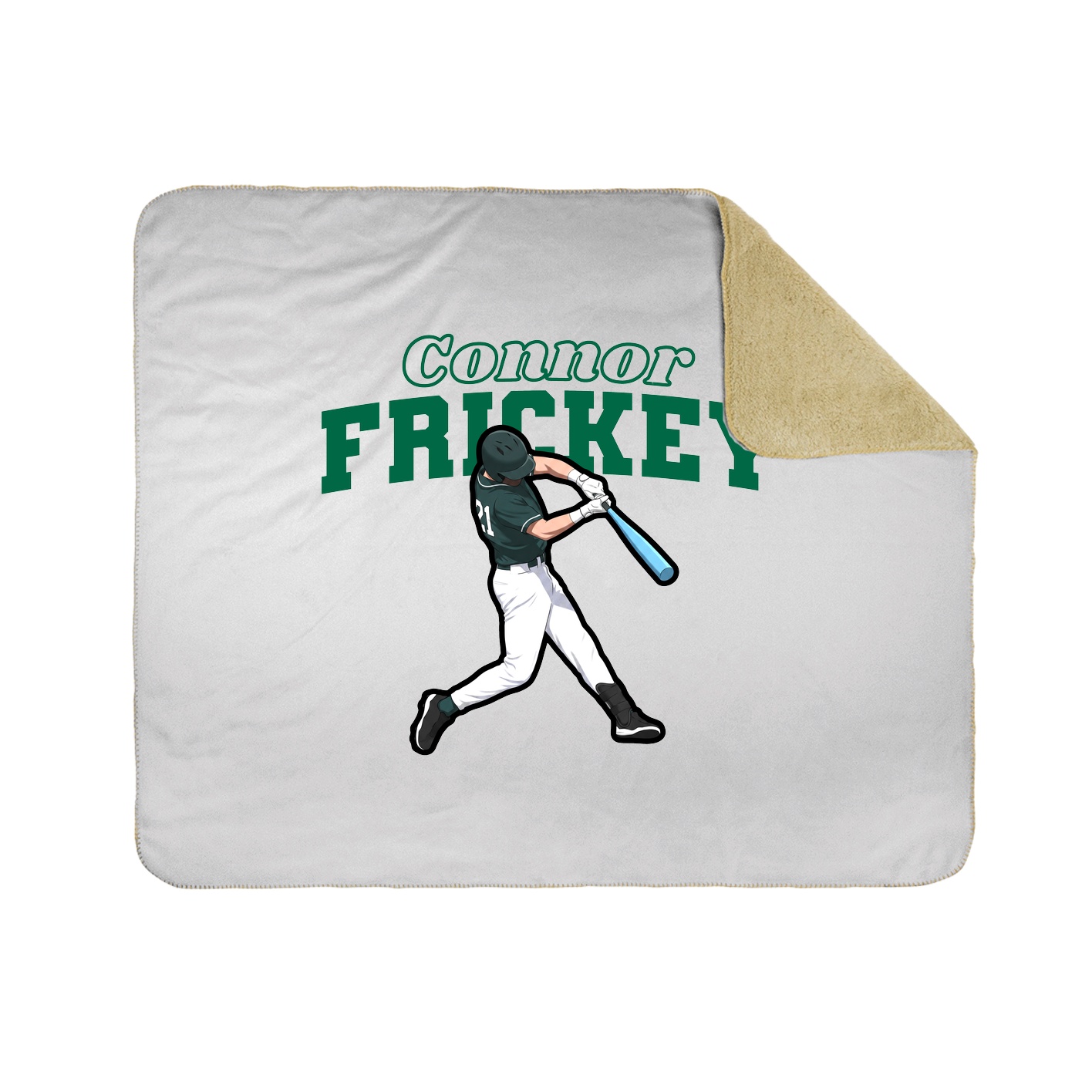 Throw Blanket — Name Arch in White