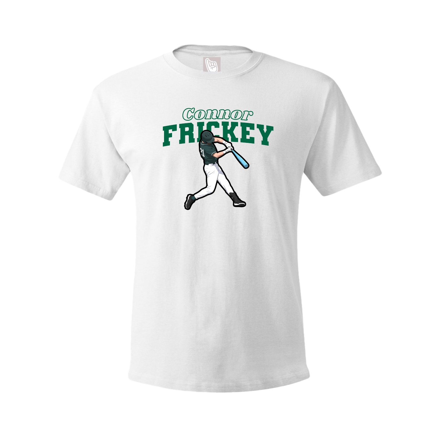 Youth Tee — Name Arch in White