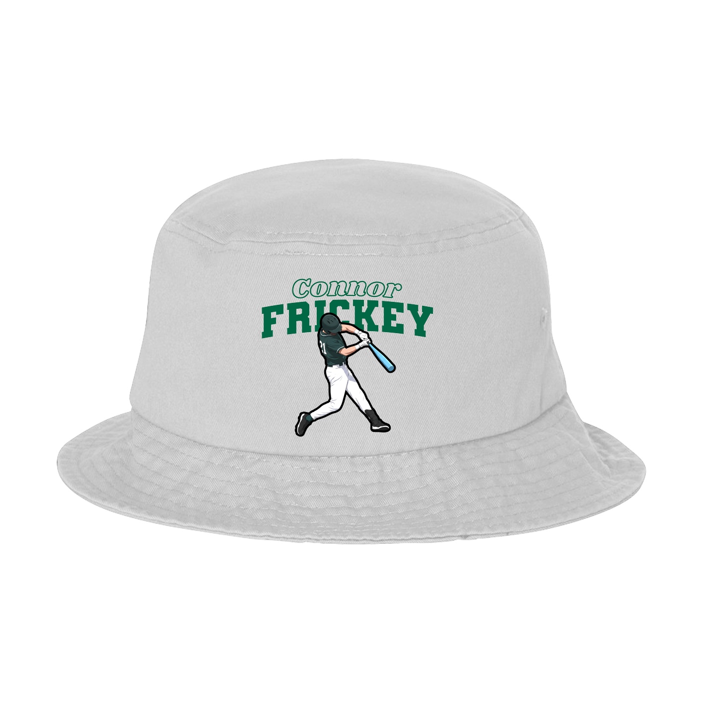 Bucket Cap — Name Arch in White
