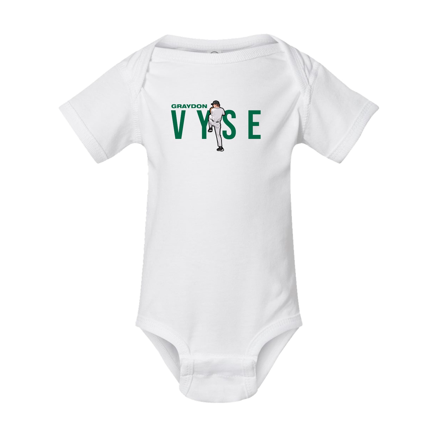 Baby Onesie — Player Name in White