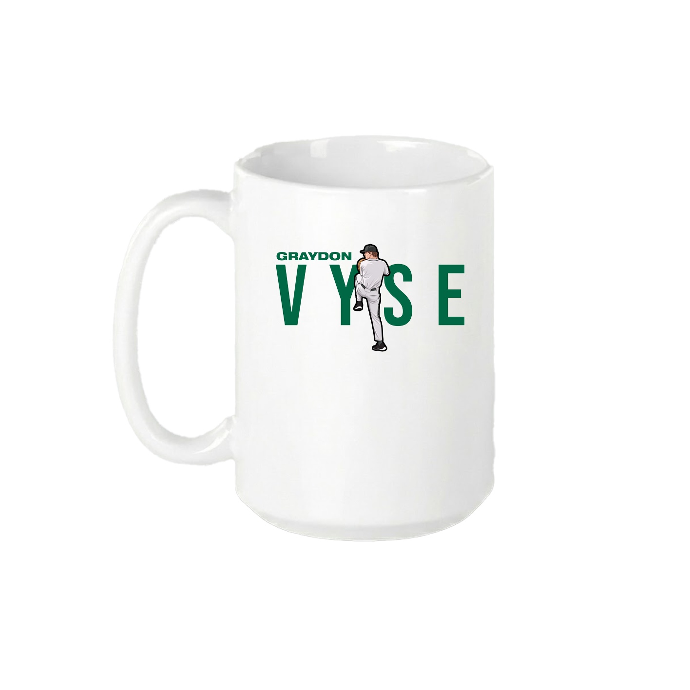 15oz Coffee Mug — Player Name in White