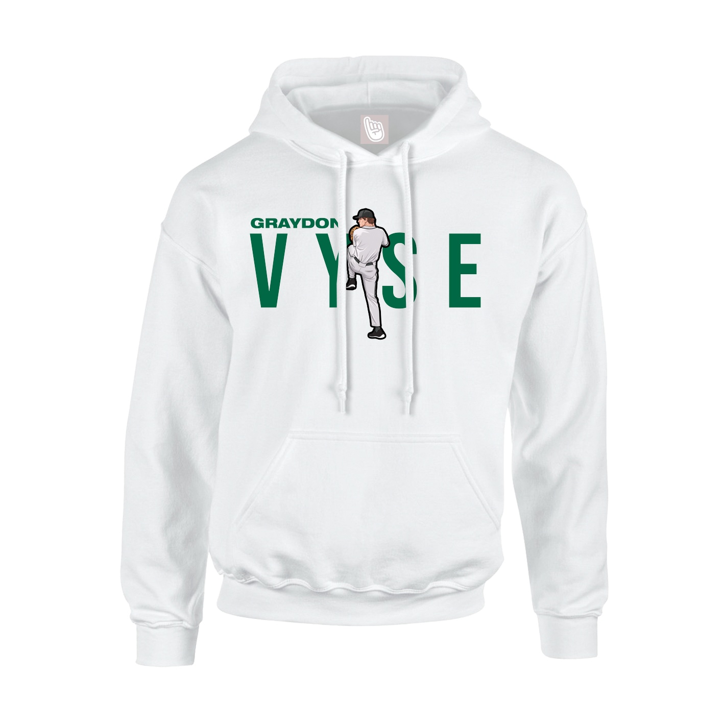 Youth Hoodie — Player Name in White