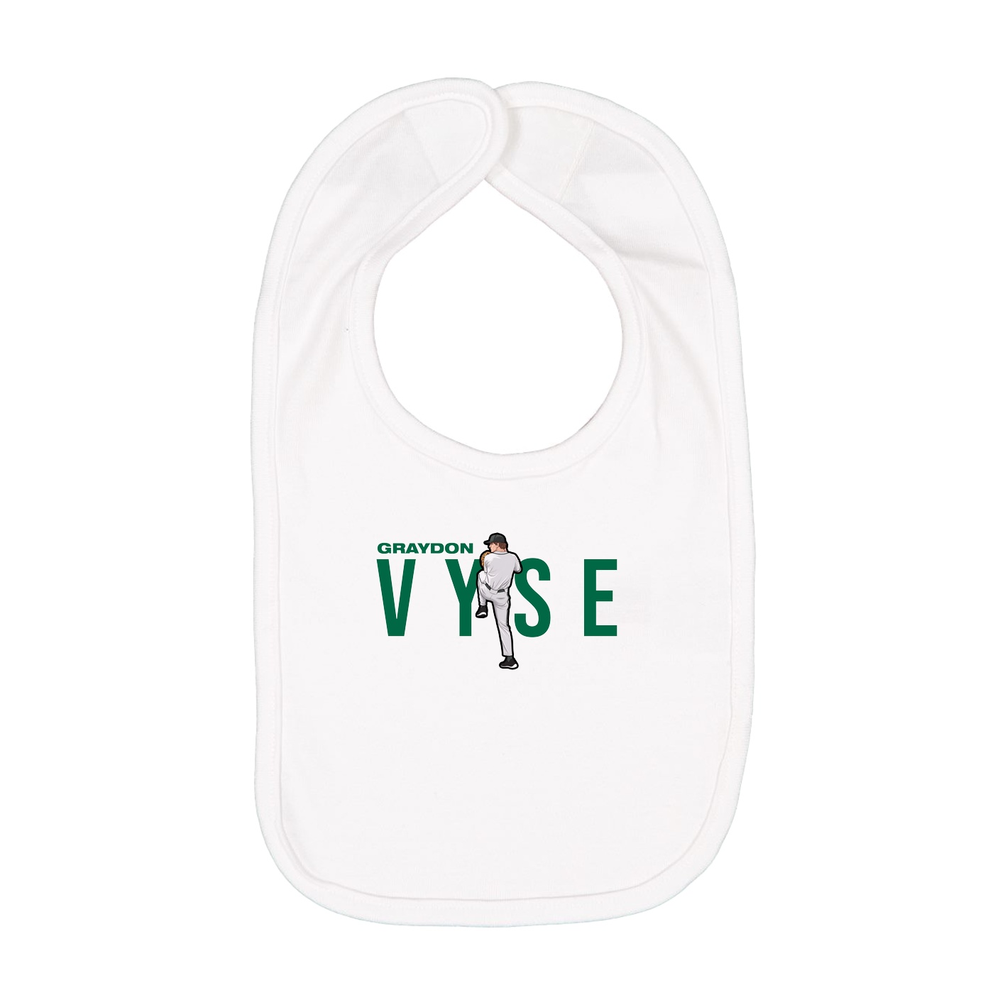 Infant Bib — Player Name in White