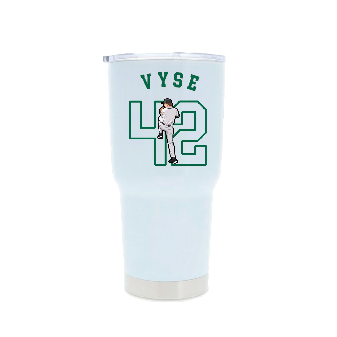 30oz Stainless Steel Tumbler — Shirsey Arch in White