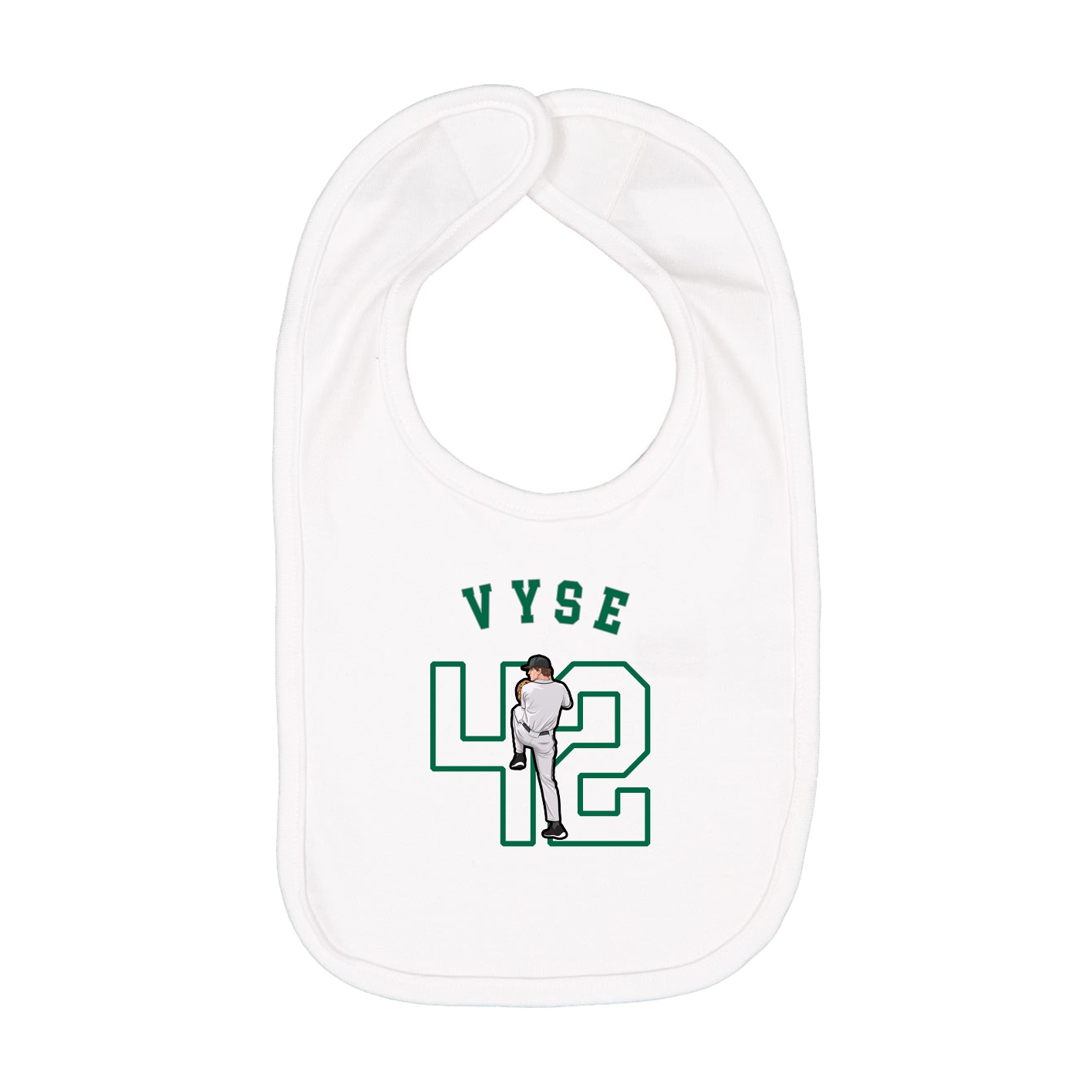 Infant Bib — Shirsey Arch in White
