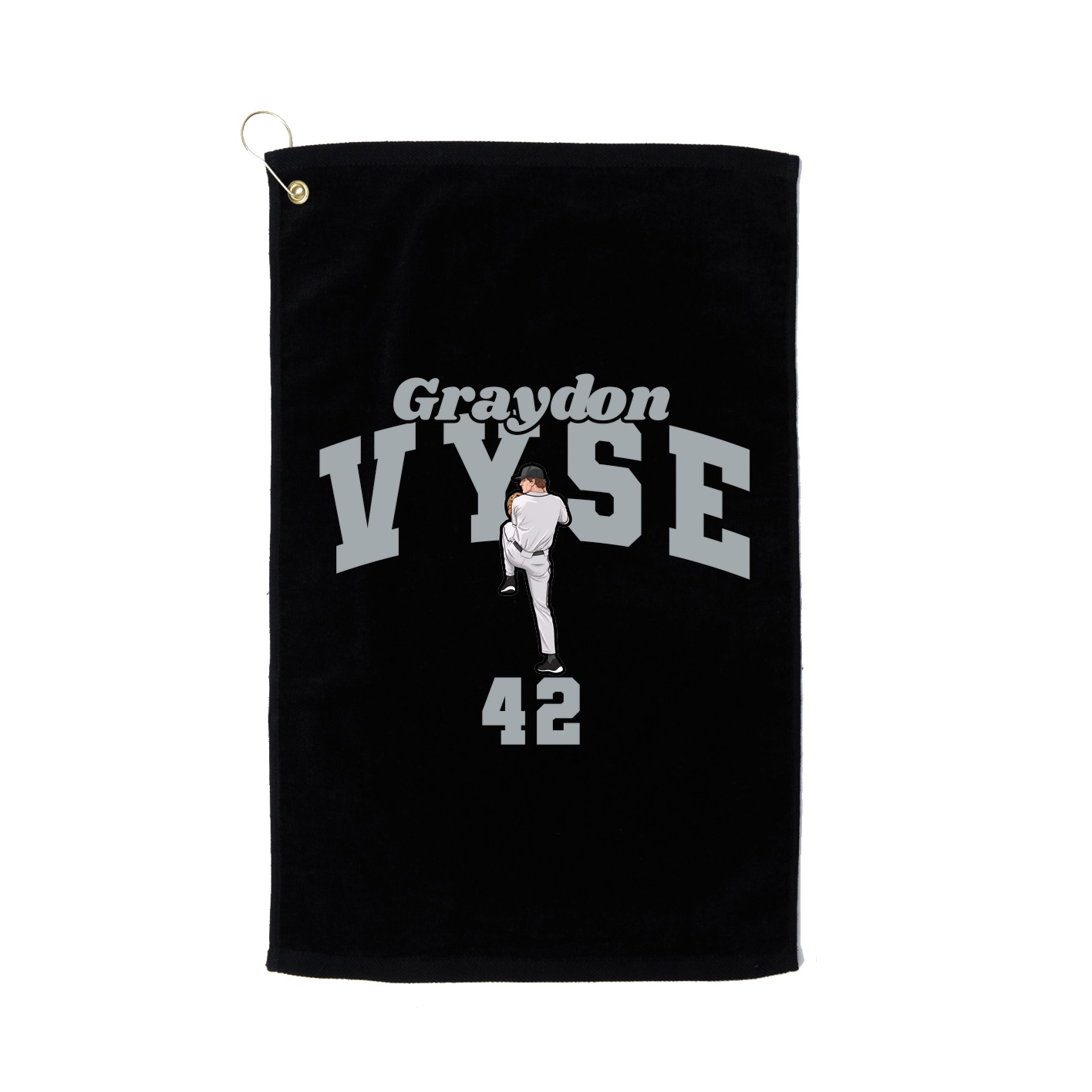 Golf Towel — Signature Arch in Black
