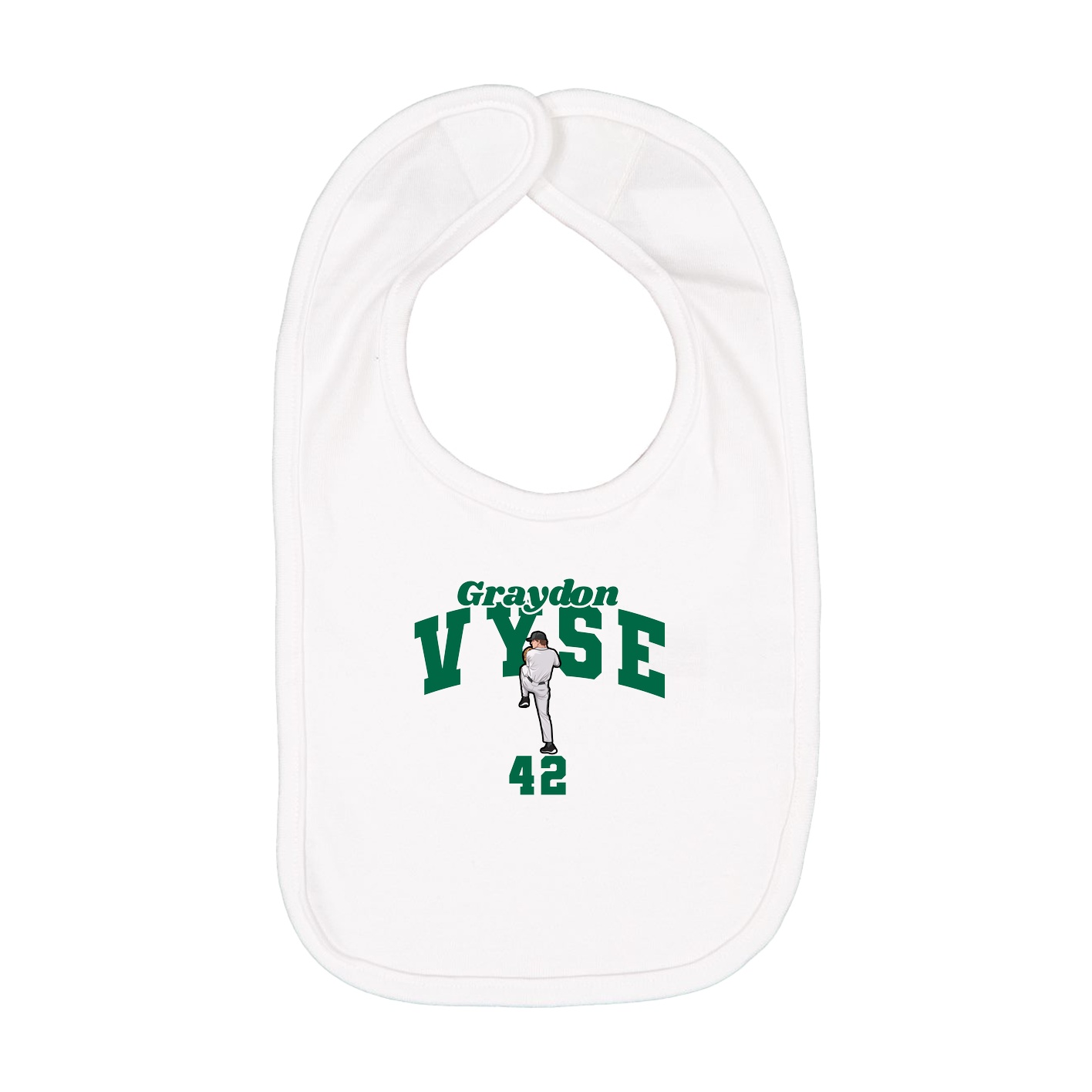 Infant Bib — Signature Arch in White