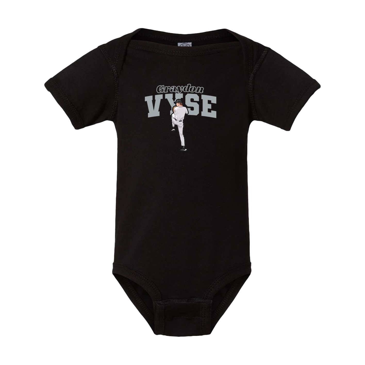 Baby Onesie — Name Arch in Black