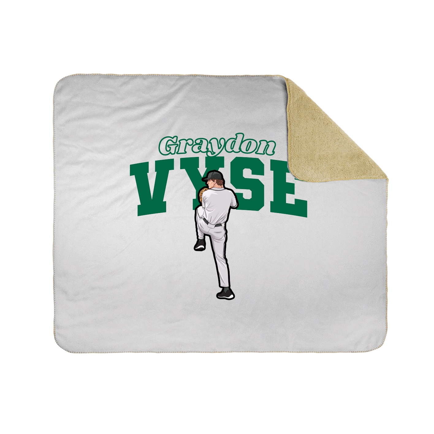 Throw Blanket — Name Arch in White