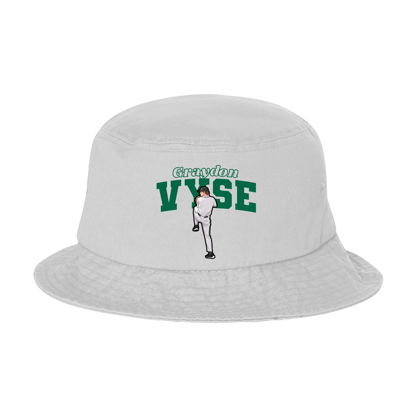 Bucket Cap — Name Arch in White