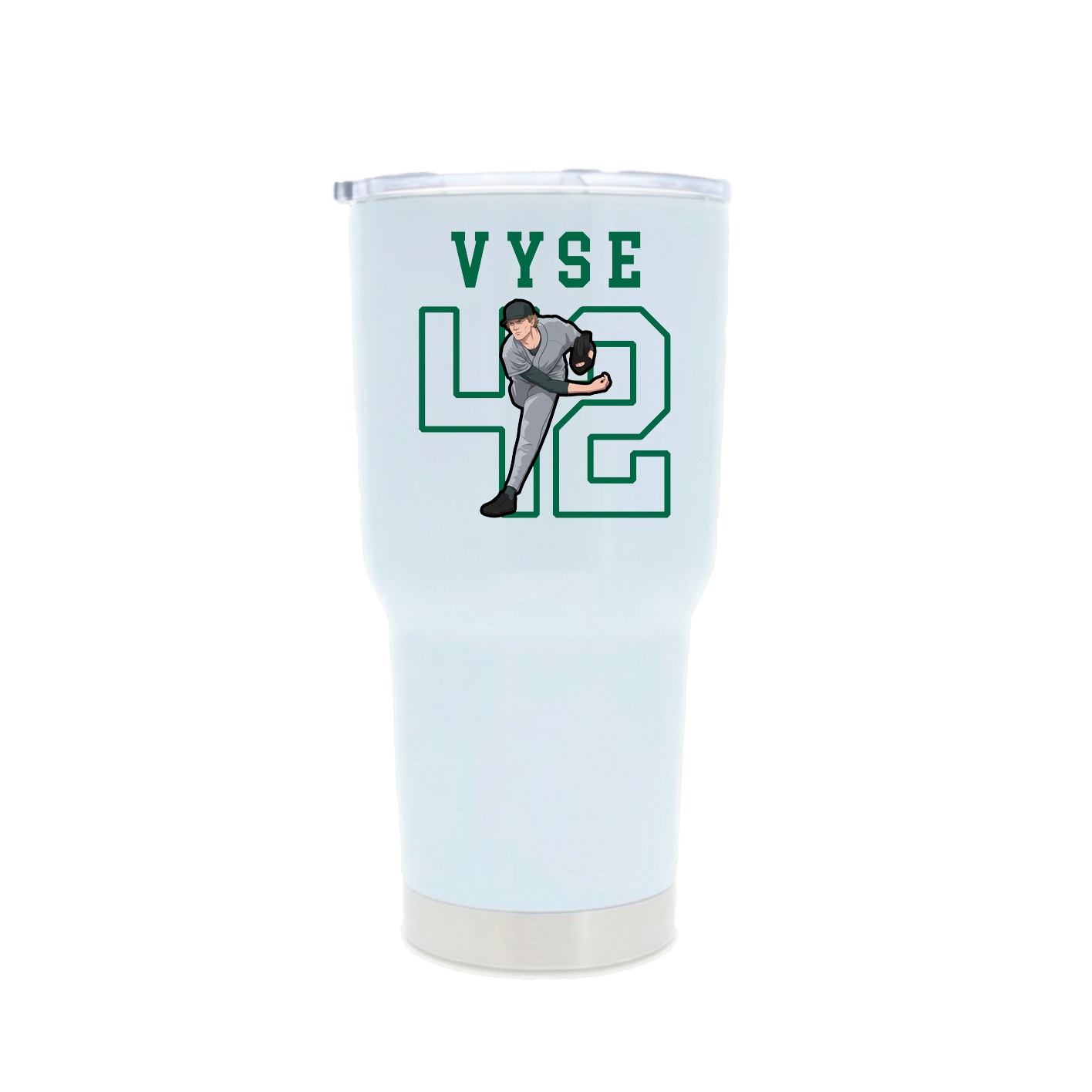 30oz Stainless Steel Tumbler — Shirsey in White