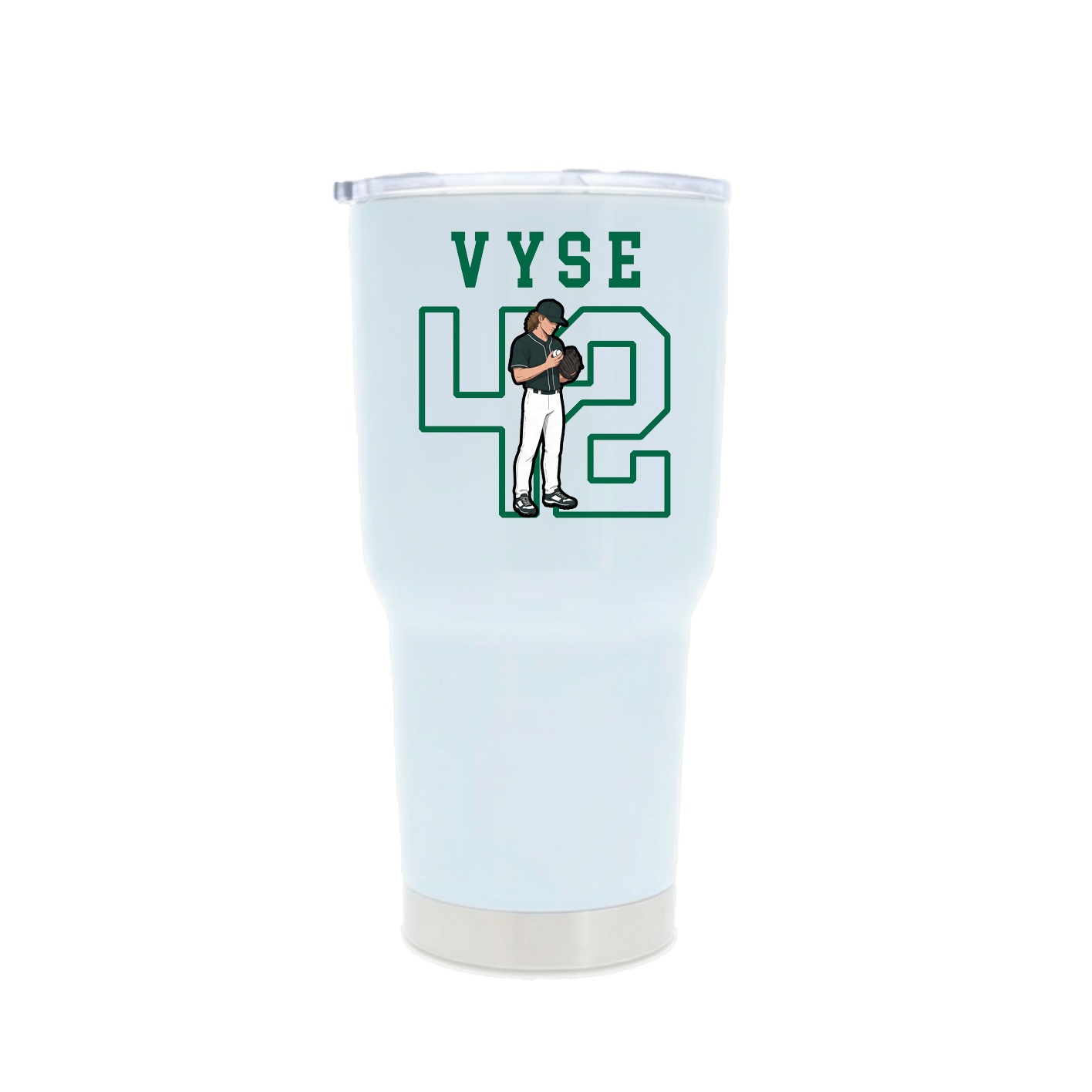 30oz Stainless Steel Tumbler — Shirsey in White