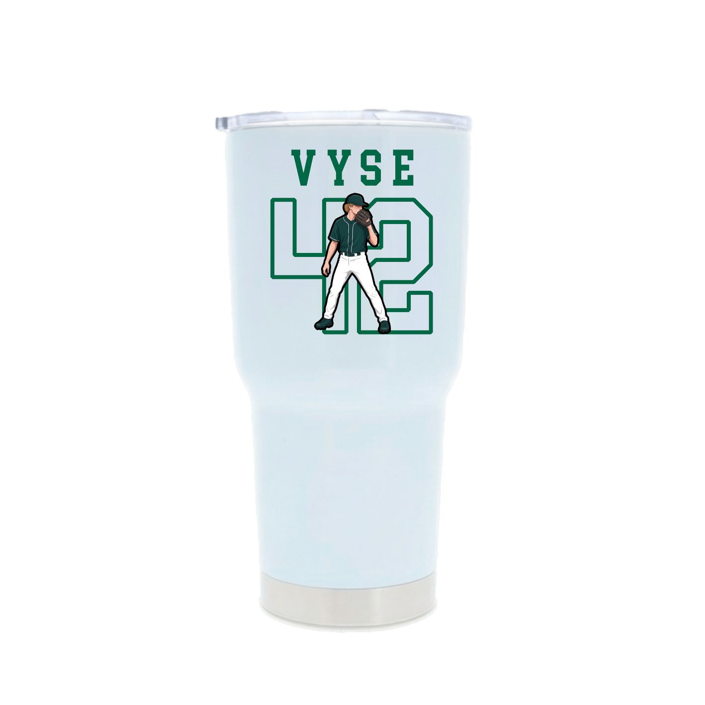 30oz Stainless Steel Tumbler — Shirsey in White