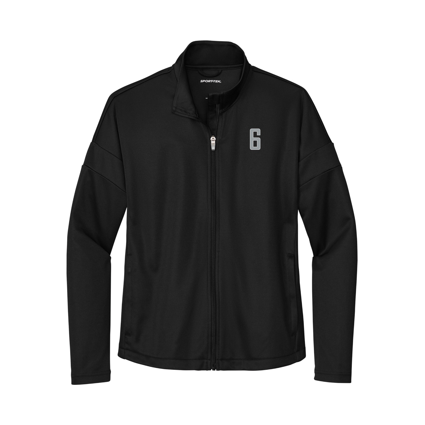 Womens Team Travel Full-Zip Jacket — Front Shirsy in Black
