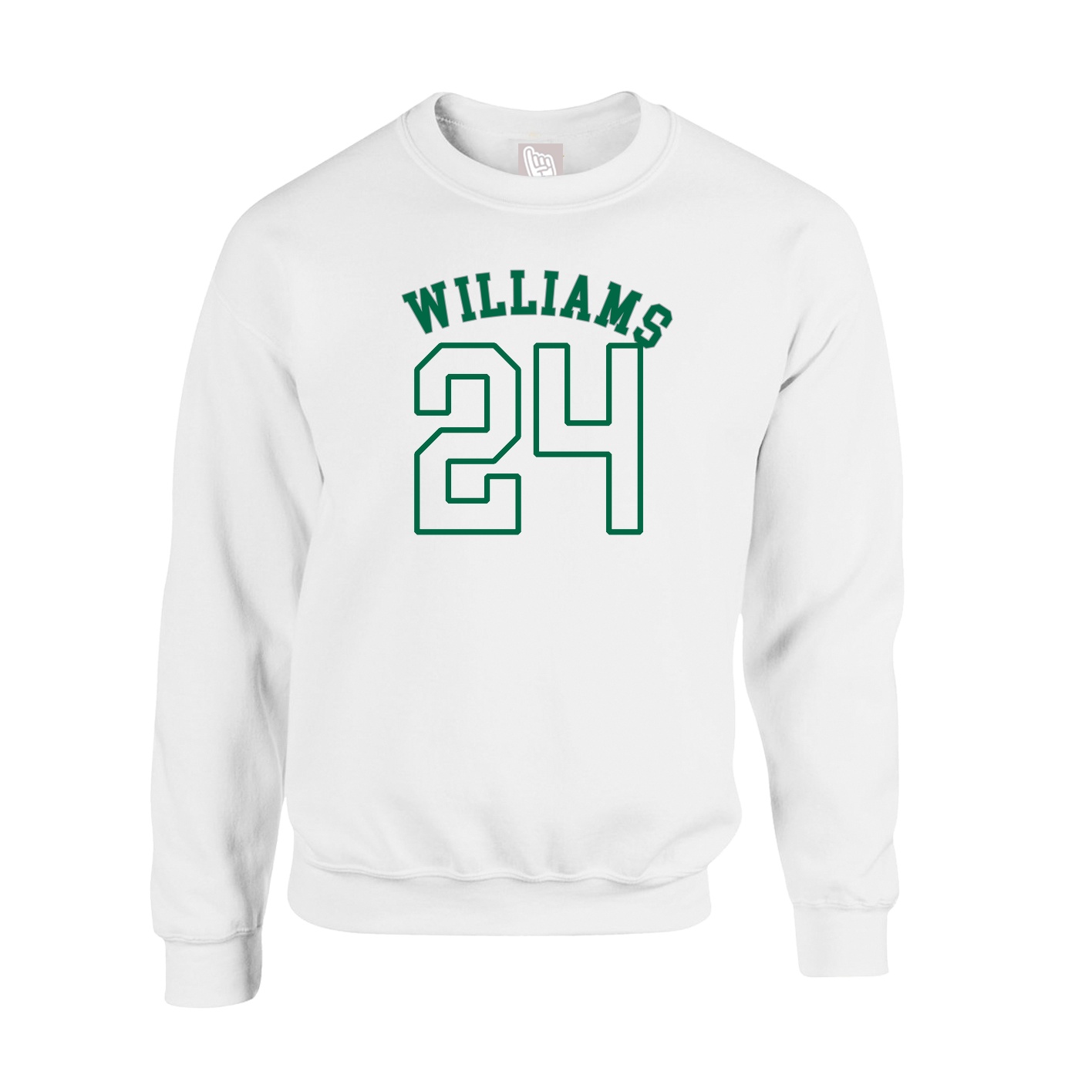 Fleece Crew — Shirsey Arch in White