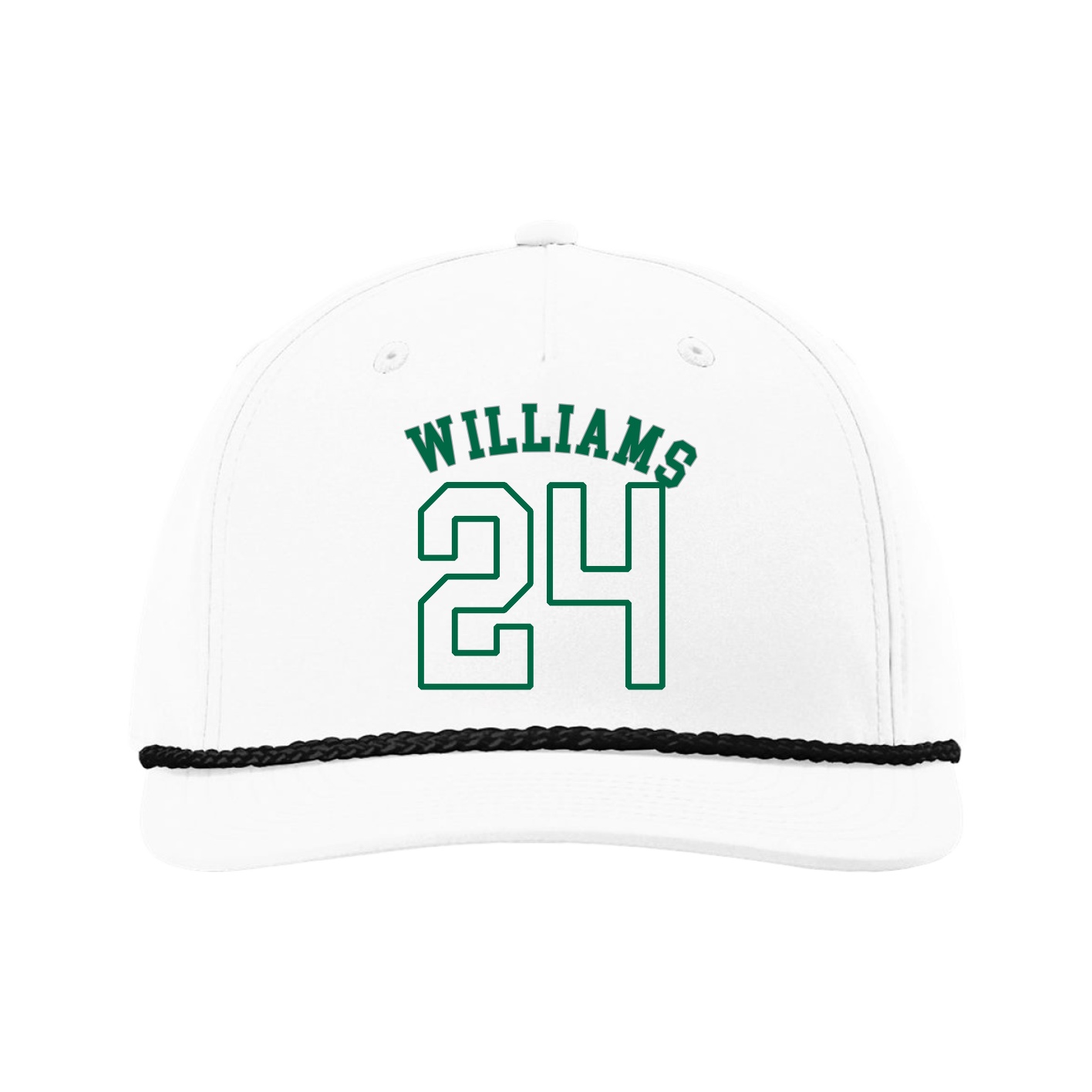 Five-Panel Classic Rope Cap — Shirsey Arch in White