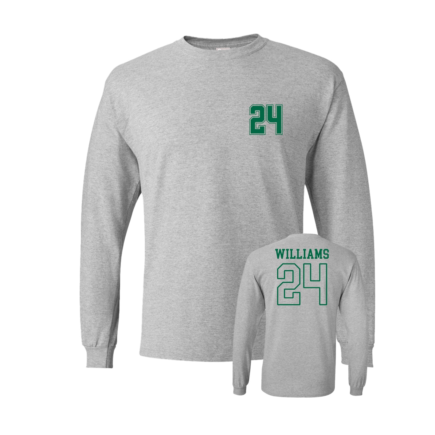 Long Sleeve Tee — Chest Back in Grey