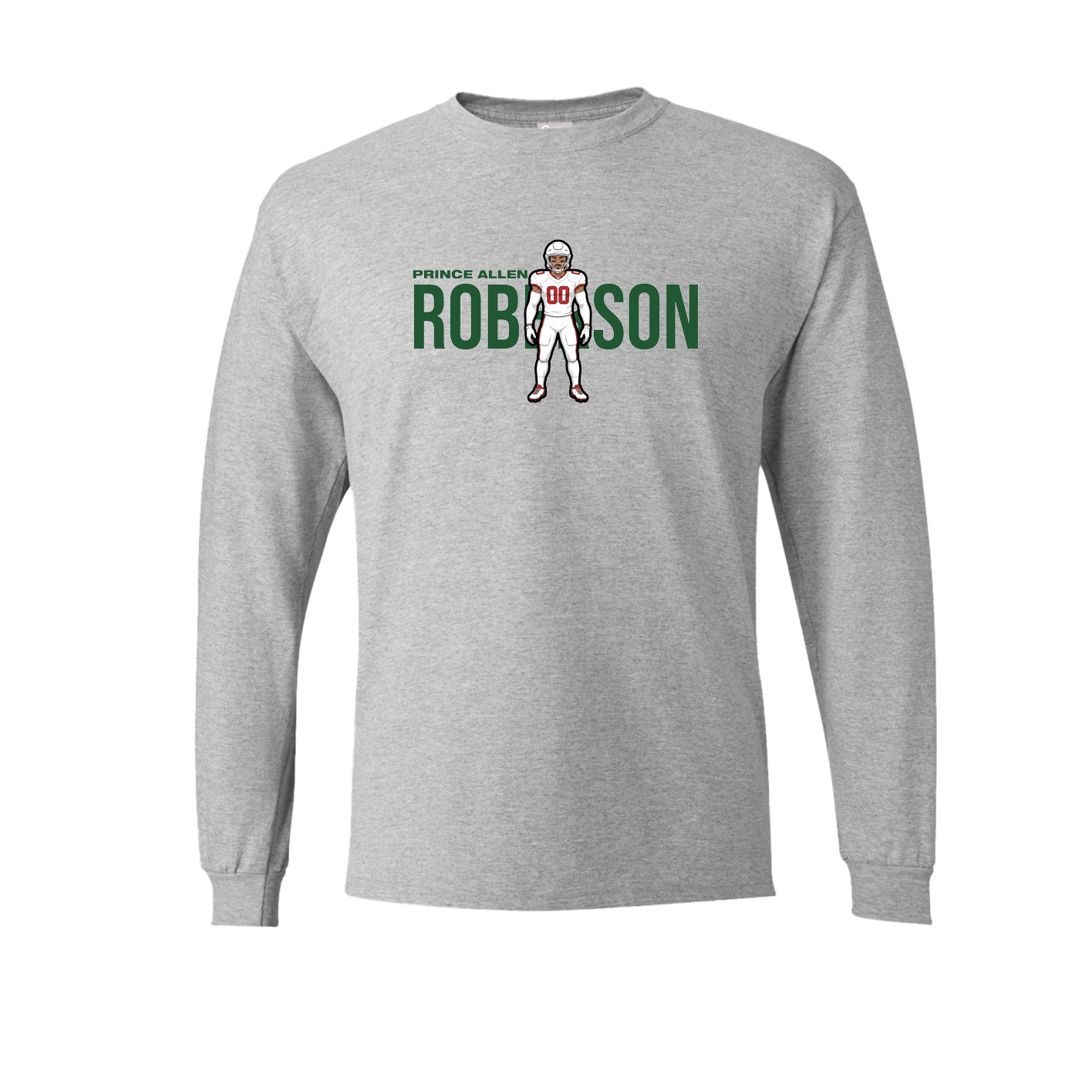 Long Sleeve Tee — Player Name in Grey