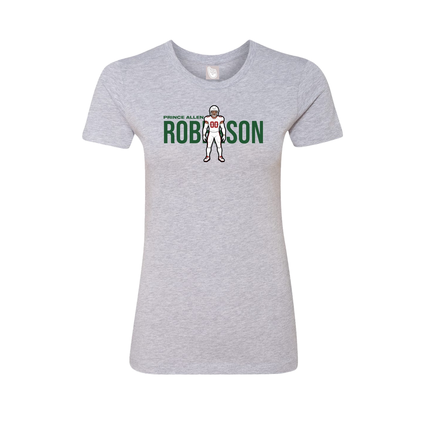 Womens Tee — Player Name in Grey
