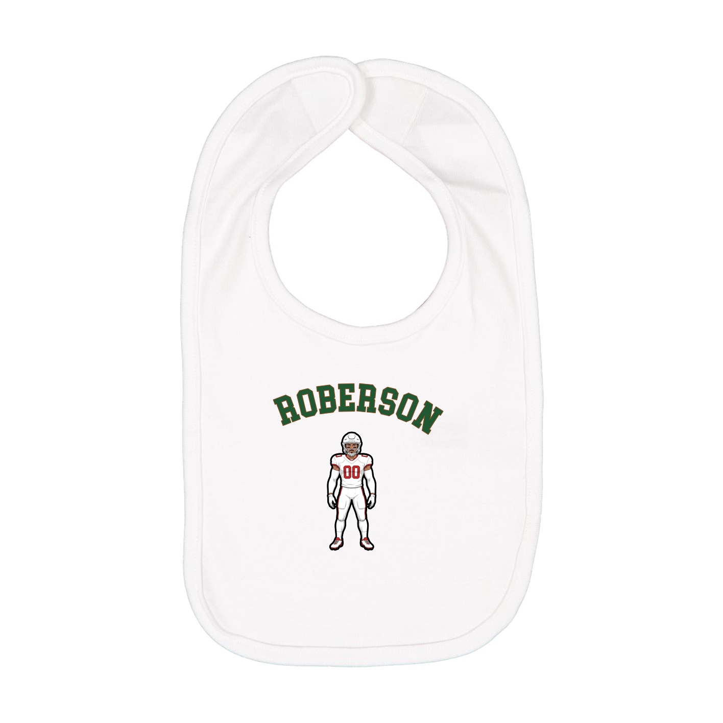 Infant Bib — Shirsey Arch in White