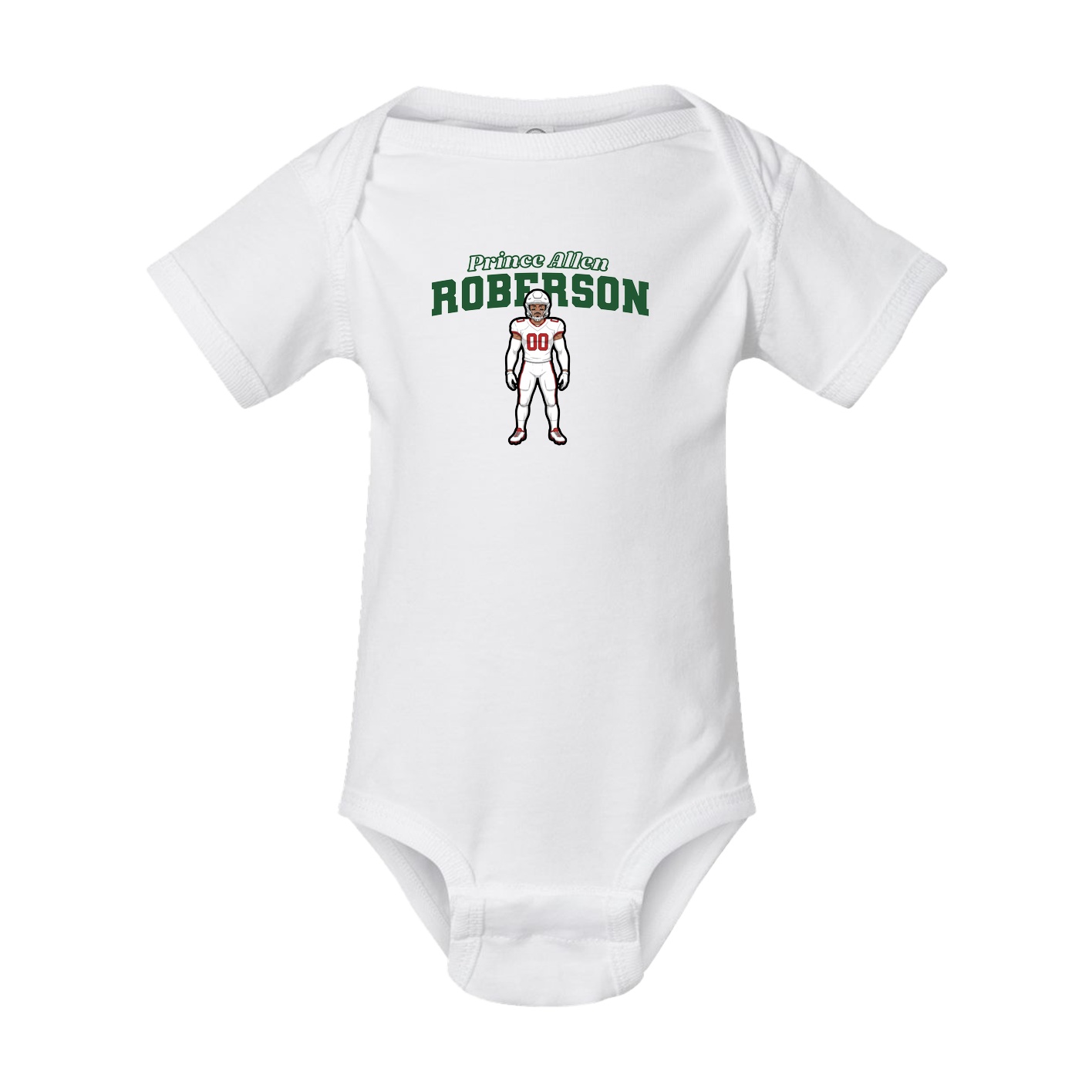 Baby Onesie — Name Arch in White