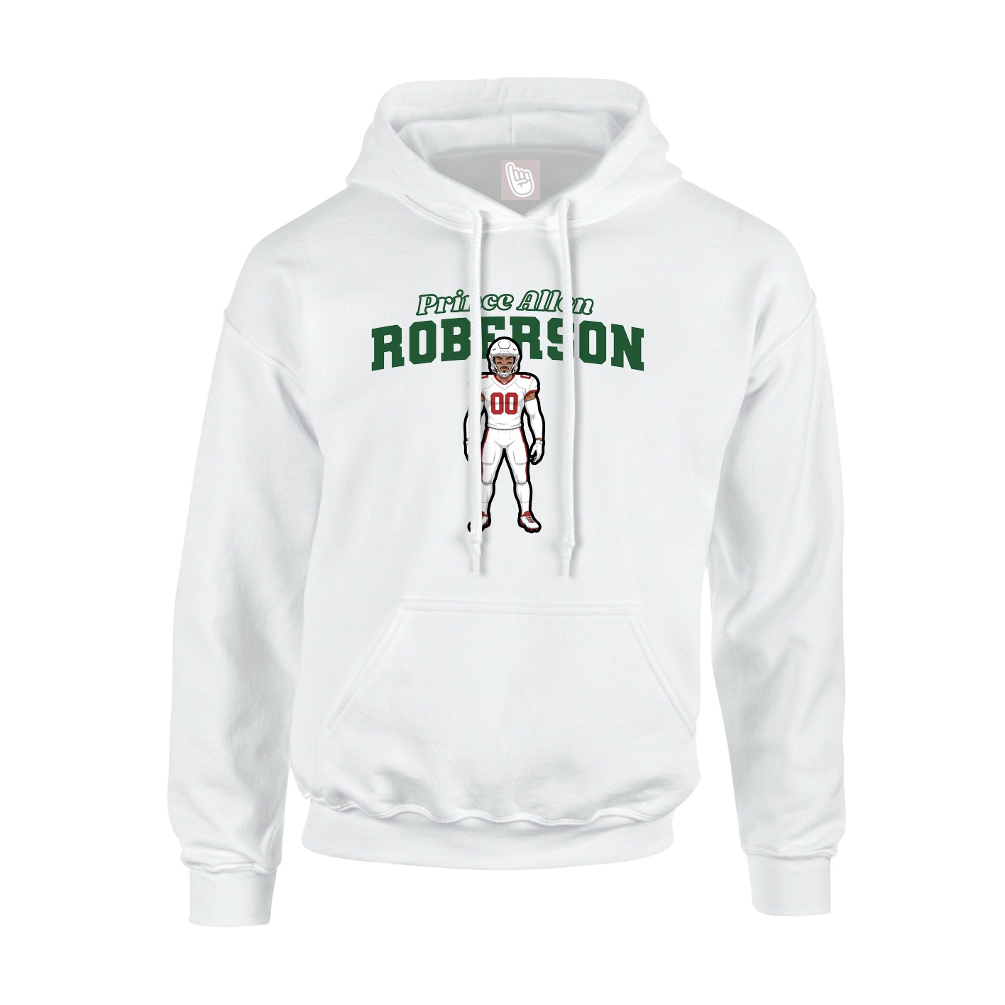 Hoodie — Name Arch in White