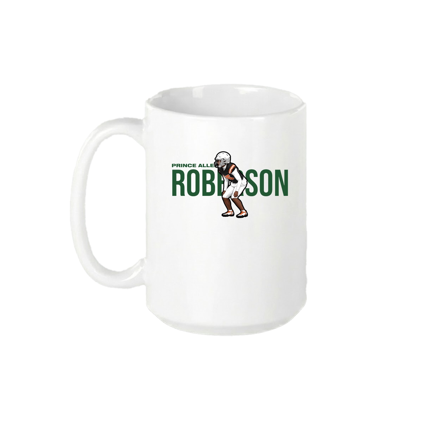 15oz Coffee Mug — Player Name in White