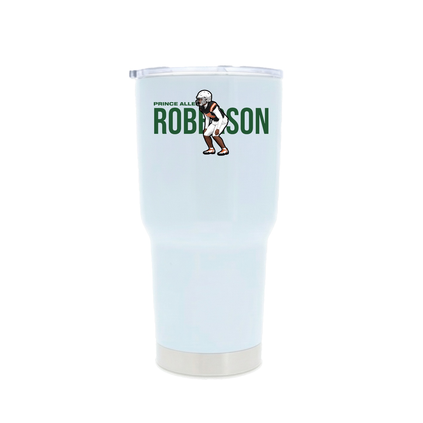 30oz Stainless Steel Tumbler — Player Name in White