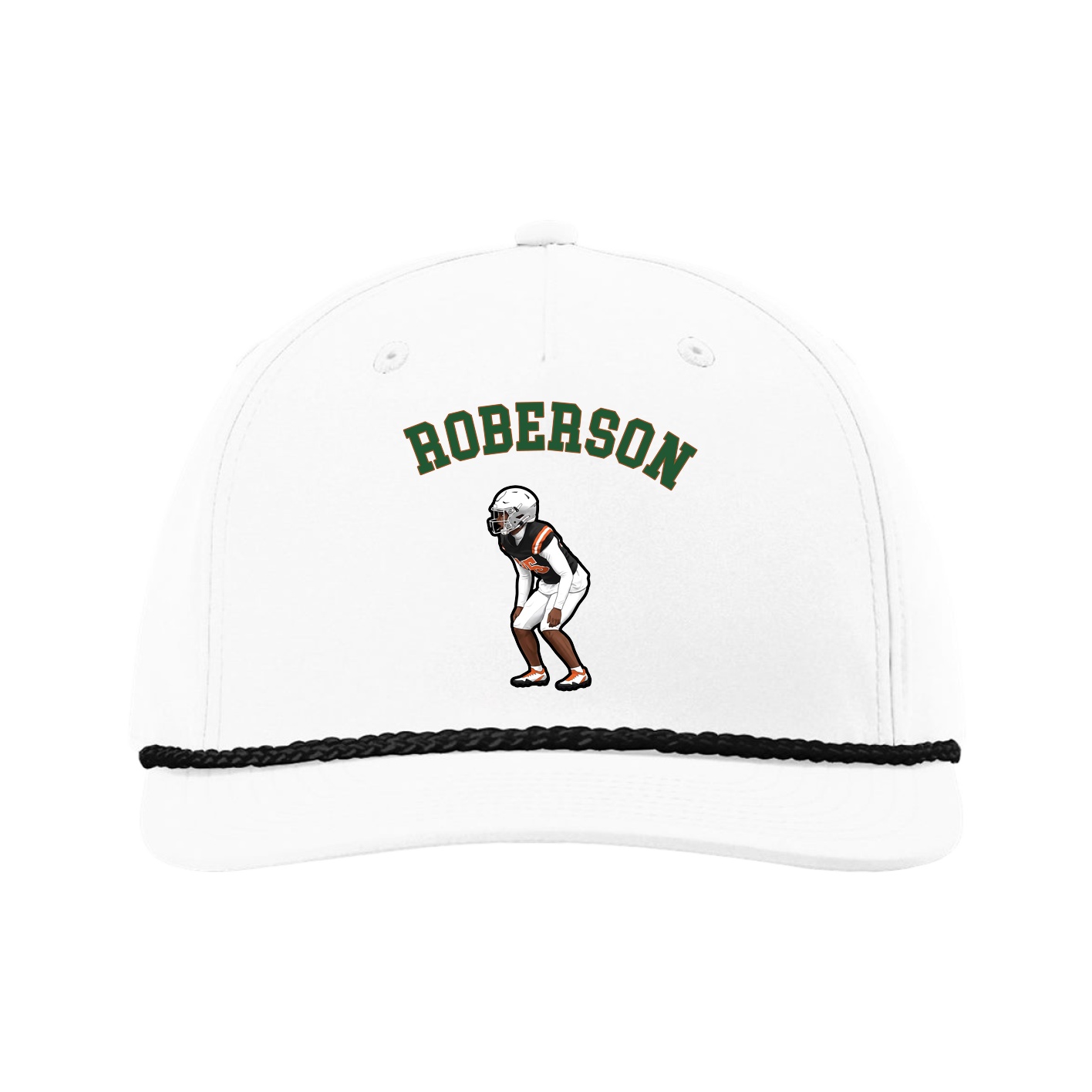 Five-Panel Classic Rope Cap — Shirsey Arch in White