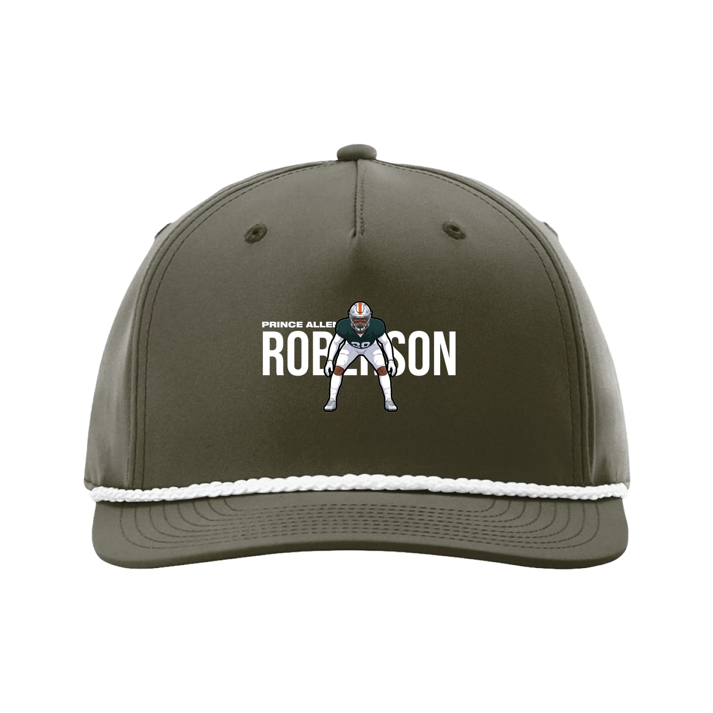 Five-Panel Classic Rope Cap — Player Name in Green