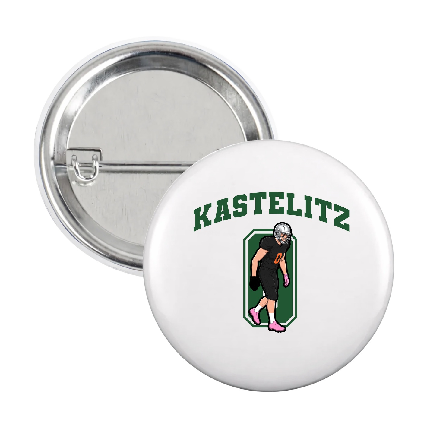 Game Day Button — Number in White