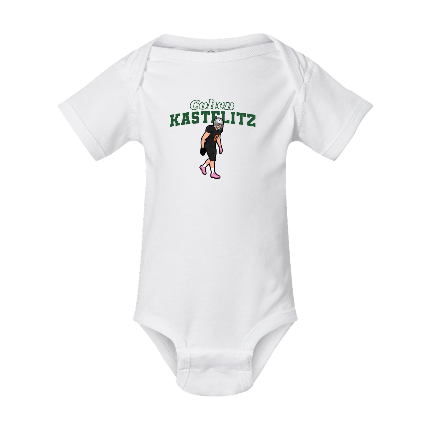 Baby Onesie — Name Arch in White