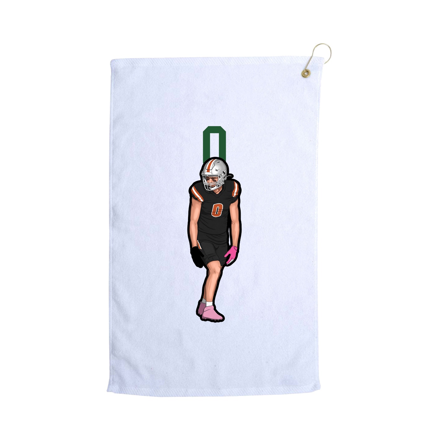 Golf Towel — Number Top in White