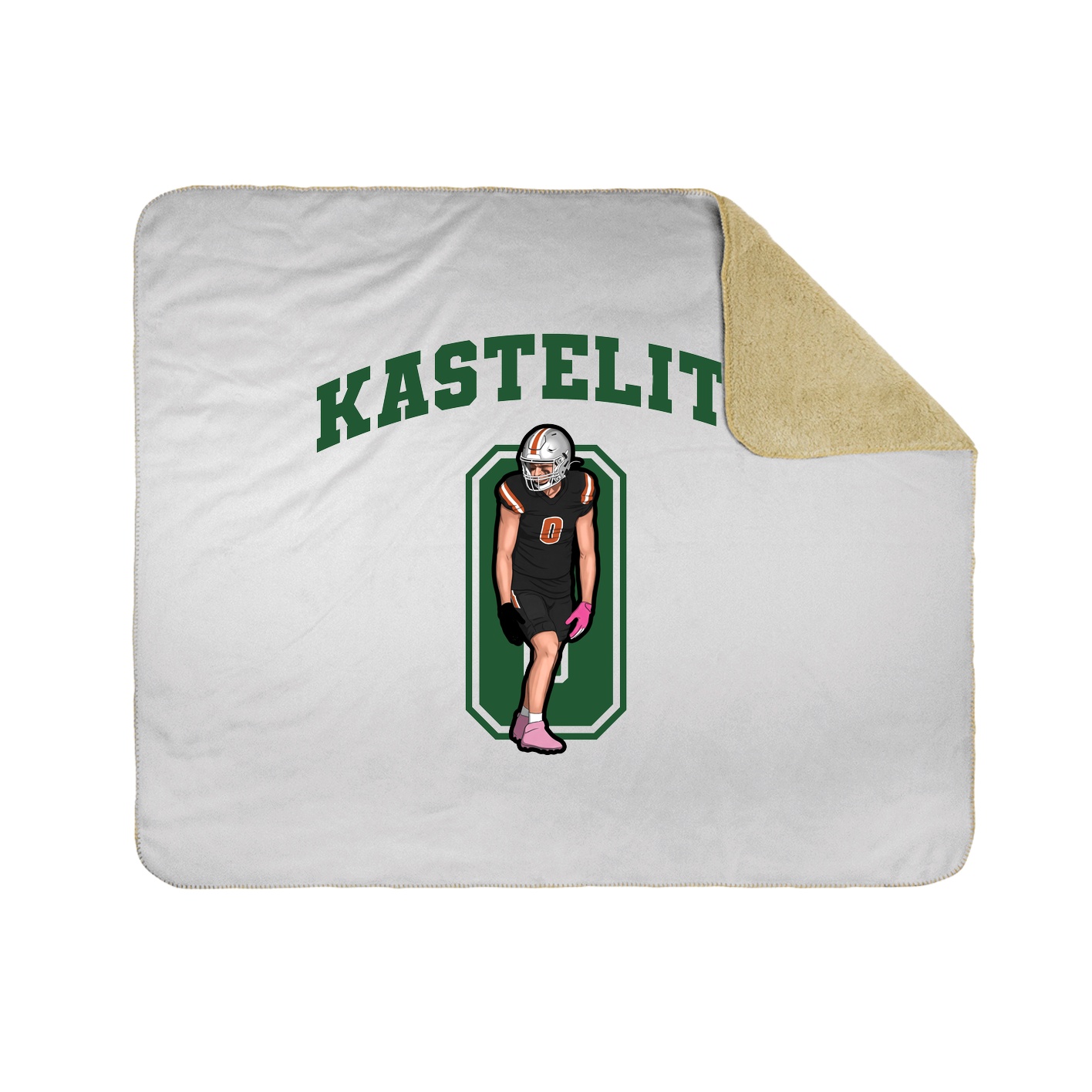 Throw Blanket — Number in White