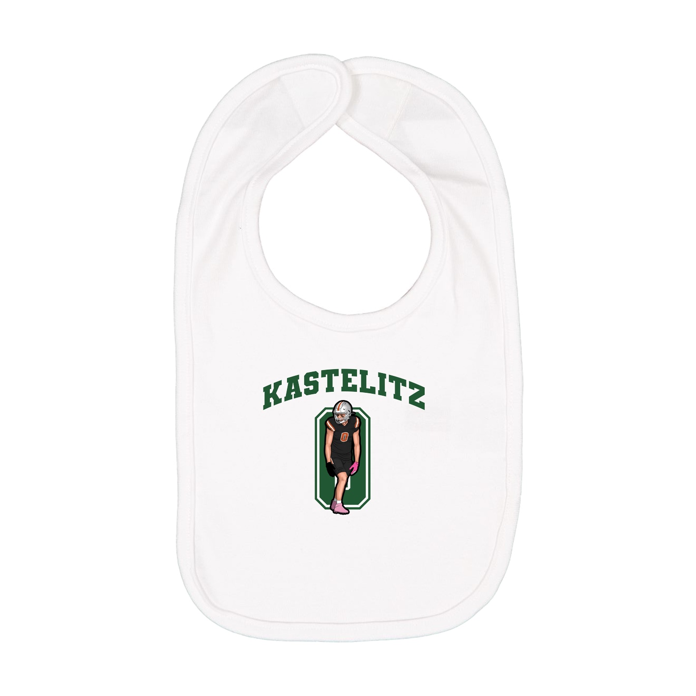 Infant Bib — Number in White