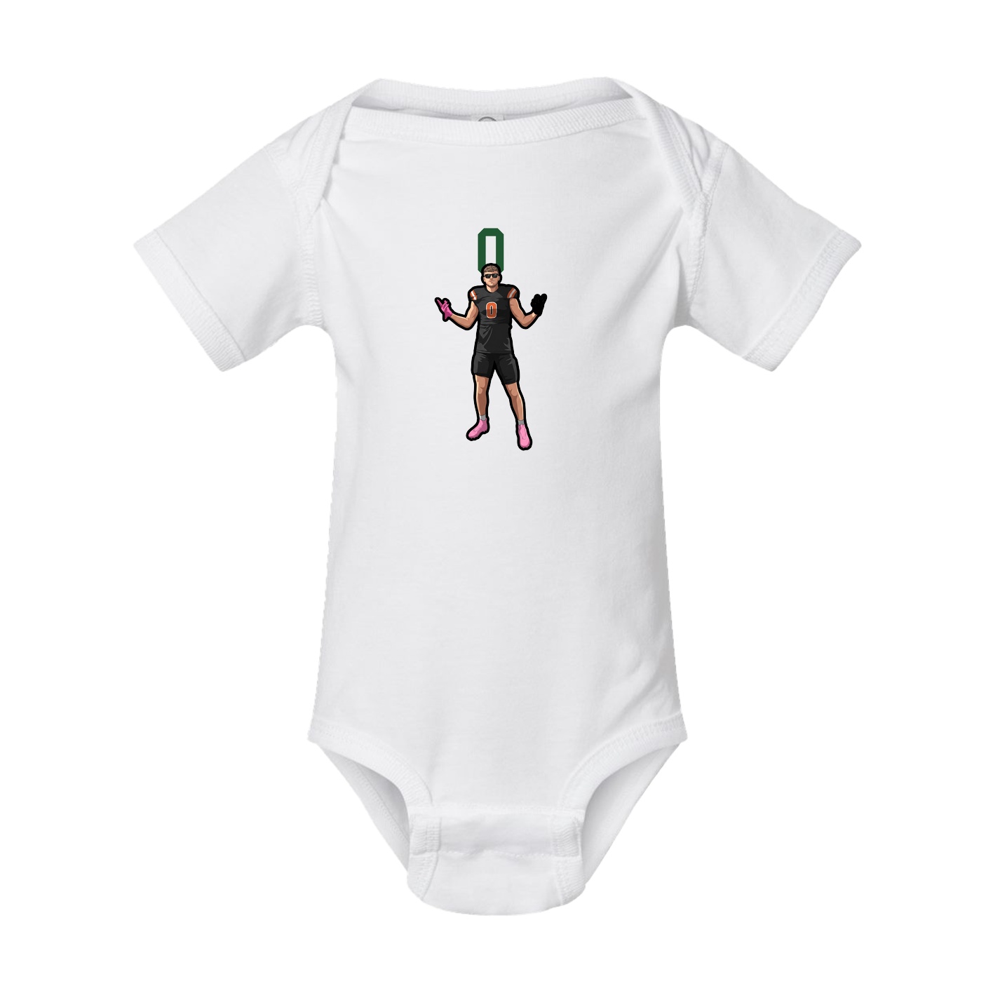 Baby Onesie — Number Top in White