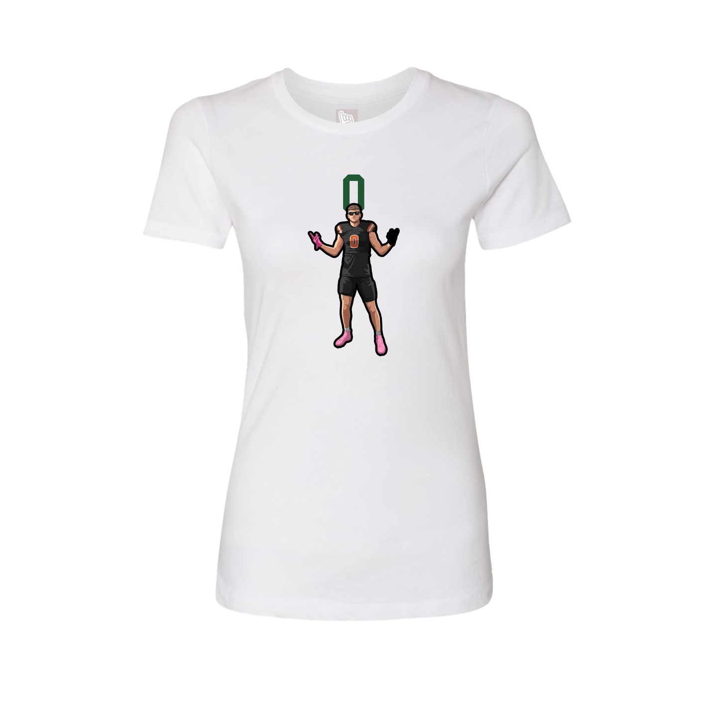 Fitted Women's Tee — Number Top in White
