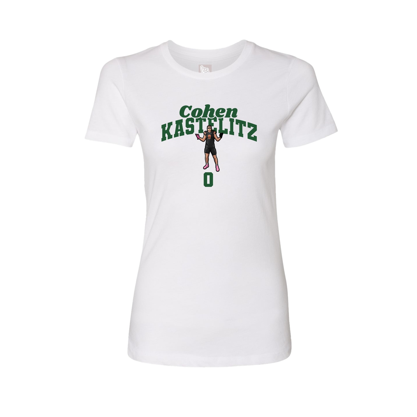 Fitted Women's Tee — Signature Arch in White